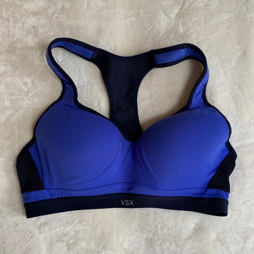 blue victoria’s secret sports bra